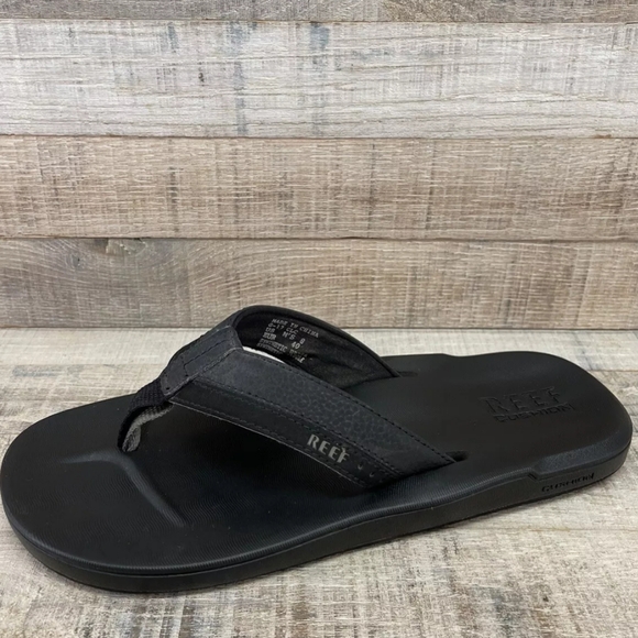 Reef Mens Cushion contoured Black Sandals | Mens Size 8 - Picture 4 of 7
